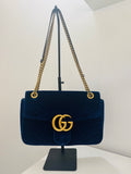 GUCCI GG MARMONT VELVET BLUE NAVY